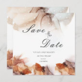 Elegant Oranje inktkleur van het monster slaat de Kaart (Voorkant / Achterkant)