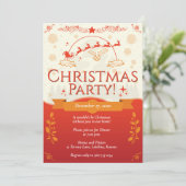 Elegant Oranje Kerstfeest Kaart (Staand voorkant)