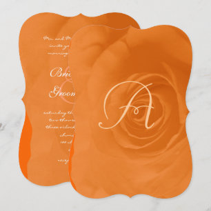 Elegant Oranje koraal Roos Weddenschap Kaart