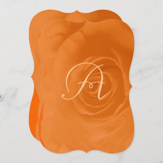 Elegant Oranje koraal Roos Weddenschap Kaart (Voorkant / Achterkant)