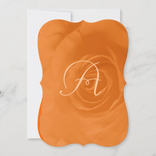 Elegant Oranje koraal Roos Weddenschap Kaart (Voorkant)