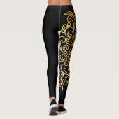 Elegant oranje paars gradiënt Mandala Leggings (Achterkant)