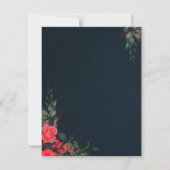 Elegant Oranje Peach Grey Floral Script Weddenscha Kaart (Achterkant)