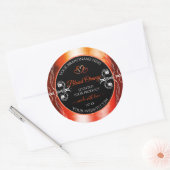 Elegant Oranje Red Product Labels juwelen zwart (Envelop)