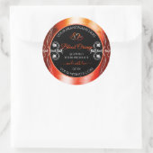 Elegant Oranje Red Product Labels juwelen zwart (Tas)