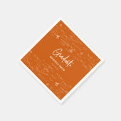 Elegant Oranje Script Wiskunde Afgestudeerd Servet (Hoek)