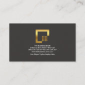 Elegant Oranje Stripe Trapezium Engineering Visitekaartje (Achterkant)