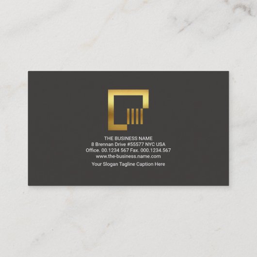 Elegant Oranje Stripe Trapezium Engineering Visitekaartje (Achterkant)