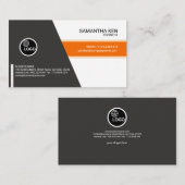 Elegant Oranje Striped Engineer Visitekaartje (Voorkant / Achterkant)