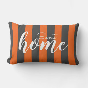 Elegant Oranje striped Pattern Test Sweet Home Kussen