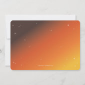 Elegant Oranje Sunset Spider Web Halloween Party Kaart (Achterkant)