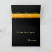 Elegant Oranje Valentijnsdag hart personaliseren Feestdagen Kaart (Binnen)