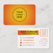Elegant oranje visitekaartje (Voorkant / Achterkant)