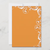 Elegant Oranje White Graduation Party Invitation Kaart (Achterkant)
