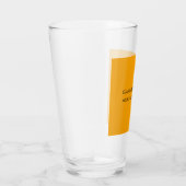 Elegant Oranje Yellow Minimalist Professional Glas (Rechts)