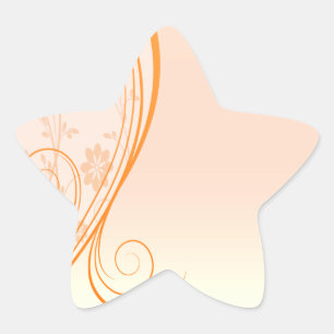 Elegant oranje zwemt speciaal cadeau ster sticker