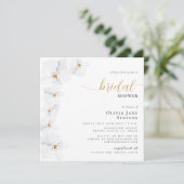 Elegant Orchid Bridal White Floral Vrijgezellenfee Kaart (Staand voorkant)