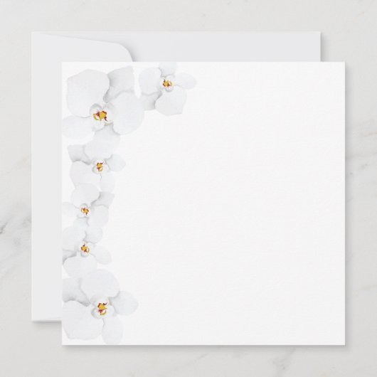 Elegant Orchid Bridal White Floral Vrijgezellenfee Kaart (Achterkant)