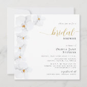 Elegant Orchid Bridal White Floral Vrijgezellenfee Kaart (Voorkant)