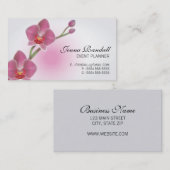 Elegant Orchid Double Sided Visitekaartje (Voorkant / Achterkant)