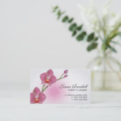 Elegant Orchid Double Sided Visitekaartje (Staand voorkant)