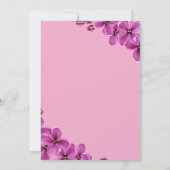 Elegant Orchid Flower Dusty Roos Floral Wedding Save The Date (Achterkant)