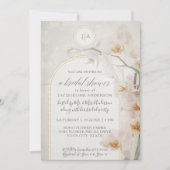 Elegant Orchid Gold Arch Monogram Vrijgezellenfees Kaart (Voorkant)