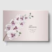 Elegant Orchid Minimalist Wedding Guest Book Gastenboek (Voorkant)