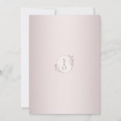 Elegant Orchid Minimalist Wedding Invitation Card Kaart (Achterkant)