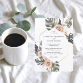 Elegant Orchid & Rozen Waterverf Lijst Kaart