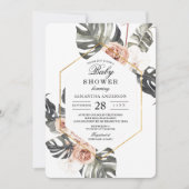 Elegant Orchid & Rozen Waterverf Lijst Kaart (Voorkant)