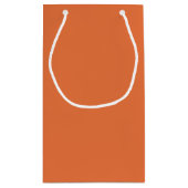 Elegant Orchid Simple Rich Oranje Flower met naam Klein Cadeauzakje (Achterkant)