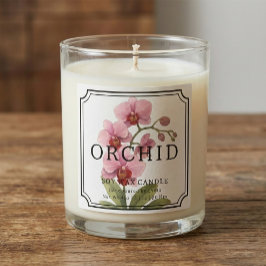 Elegant Orchid Soy Wax Candle Business Label