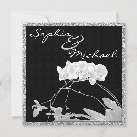 Elegant Orchid VERLOVING Invitation Kaart (Voorkant)