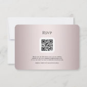 Elegant Orchid Wedding RSVP Card (Achterkant)