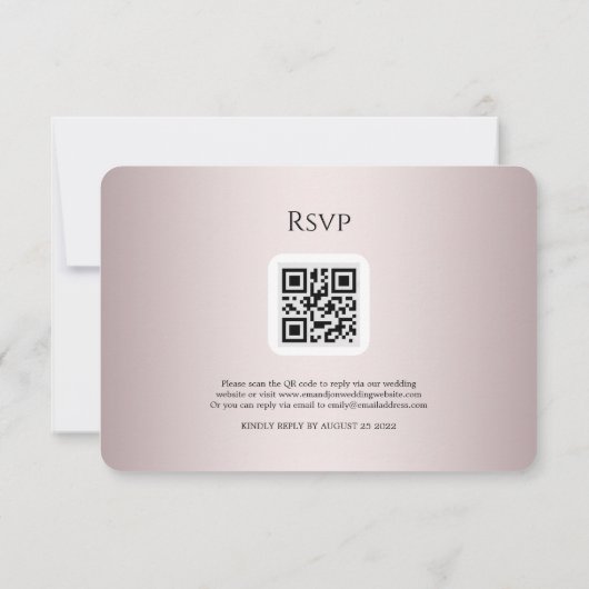 Elegant Orchid Wedding RSVP Card Kaartje (Achterkant)