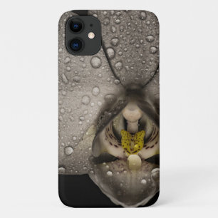 Elegant orchidebloem grijze zwarte bloem Case-Mate iPhone case