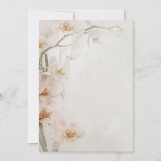 Elegant orchidee Gold Arch muste neutraal monogram Kaart (Achterkant)