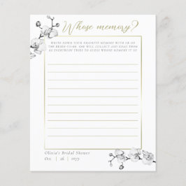 Elegant orchidee Vrijgezellenfeest met geheugenspe