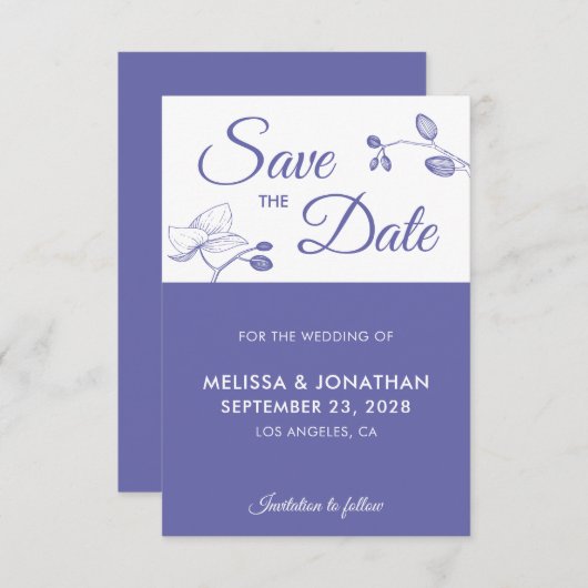 Elegant orchideeën modern floral paars, behalve de (Voorkant / Achterkant)