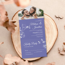 Elegant orchideeën paarse botanische bruiloft