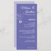 Elegant orchideeën romantische bloemetjes moderne  menu (Voorkant / Achterkant)