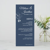 Elegant orchideeën romantische bloemetjes moderne menu (Staand voorkant)