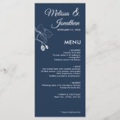 Elegant orchideeën romantische bloemetjes moderne menu (Voorkant)