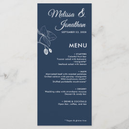 Elegant orchideeën romantische bloemetjes moderne  menu