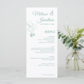 Elegant orchideeën romantische bloemetjes moderne  menu (Staand voorkant)