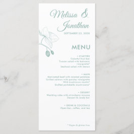 Elegant orchideeën romantische bloemetjes moderne menu