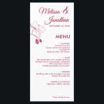 Elegant orchideeën romantische bloemetjes moderne  menu<br><div class="desc">Creëer om te voldoen aan ons "Delicate Orchids - Crimson Red wedding suite" collectie, is dit aanpasbare huwelijksmenu ideaal voor elke stijlvolle en elegante huwelijksreceptie. Met een prachtig en delicaat donkerrode orchideeën lijntekening aan één kant, kan dit romantische menu worden aangepast om de namen van de bruid en bruidegom, de...</div>