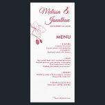 Elegant orchideeën romantische bloemetjes moderne  menu<br><div class="desc">Creëer om te voldoen aan ons "Delicate Orchids - Crimson Red wedding suite" collectie, is dit aanpasbare huwelijksmenu ideaal voor elke stijlvolle en elegante huwelijksreceptie. Met een prachtig en delicaat donkerrode orchideeën lijntekening aan één kant, kan dit romantische menu worden aangepast om de namen van de bruid en bruidegom, de...</div>