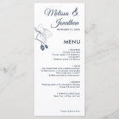 Elegant orchideeën romantische bloemetjes moderne  menu (Voorkant)